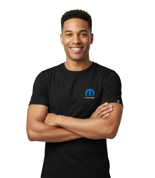 Marwin Sports Mopar Men's Cotton Crew Neck Tee - Black - Marwin Sports