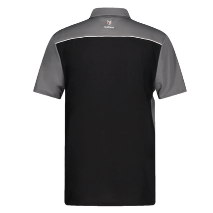 Marwin Sports Mopar Men's Poly Button Polo - Black/Grey/White - Marwin Sports