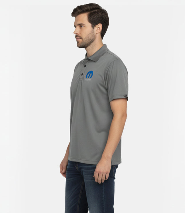 Marwin Sports Mopar Men's Poly Button Polo - Grey - Marwin Sports