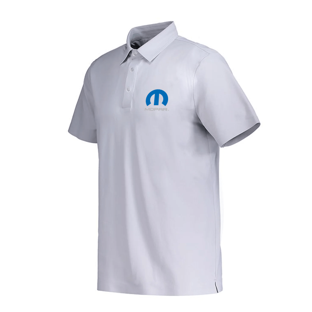 Marwin Sports Mopar Men's Poly Button Polo - White - Marwin Sports