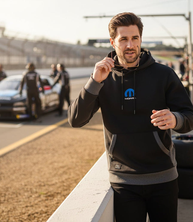 Marwin Sports Mopar Men's Pullover Hoodie - Black/Grey - Marwin Sports