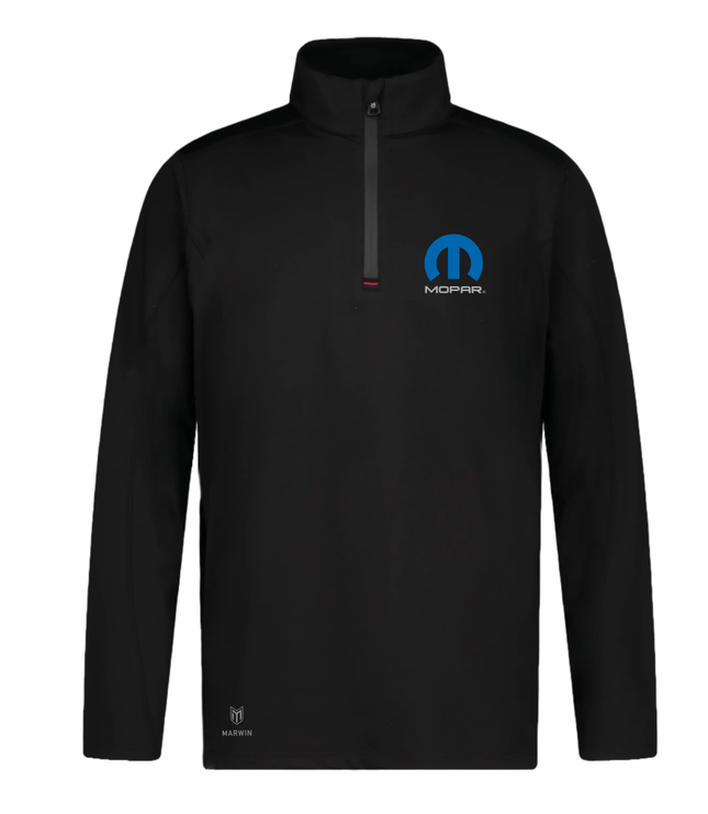 Marwin Sports Mopar Quarter Zip Men's Pullover - Black - Marwin Sports