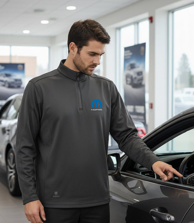 Marwin Sports Mopar Quarter Zip Men's Pullover - Black - Marwin Sports