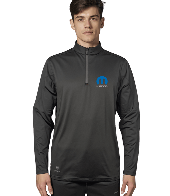 Marwin Sports Mopar Quarter Zip Men's Pullover - Black - Marwin Sports