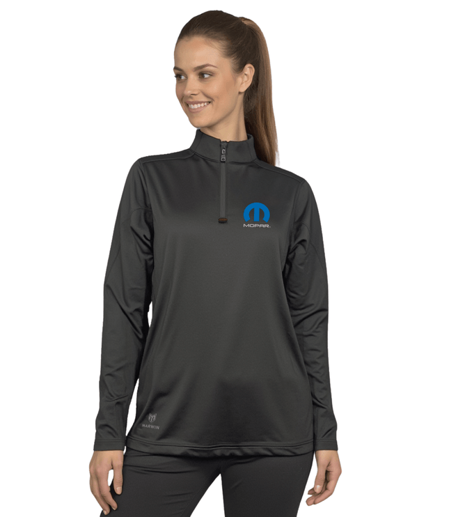 Marwin Sports Mopar Quarter Zip Women's Pullover - Black - Marwin Sports