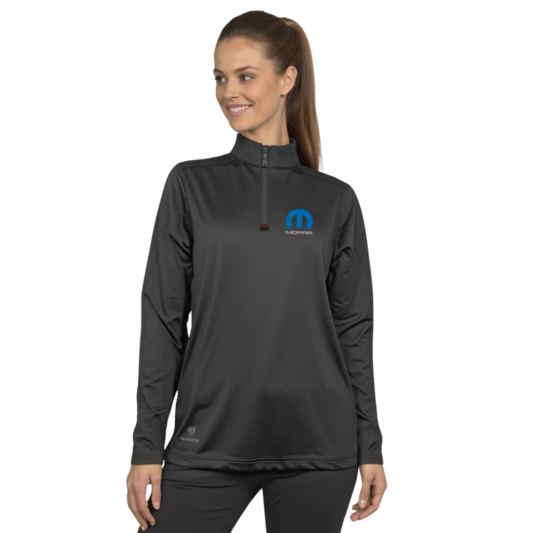 Marwin Sports Mopar Quarter Zip Women's Pullover - Black - Marwin Sports