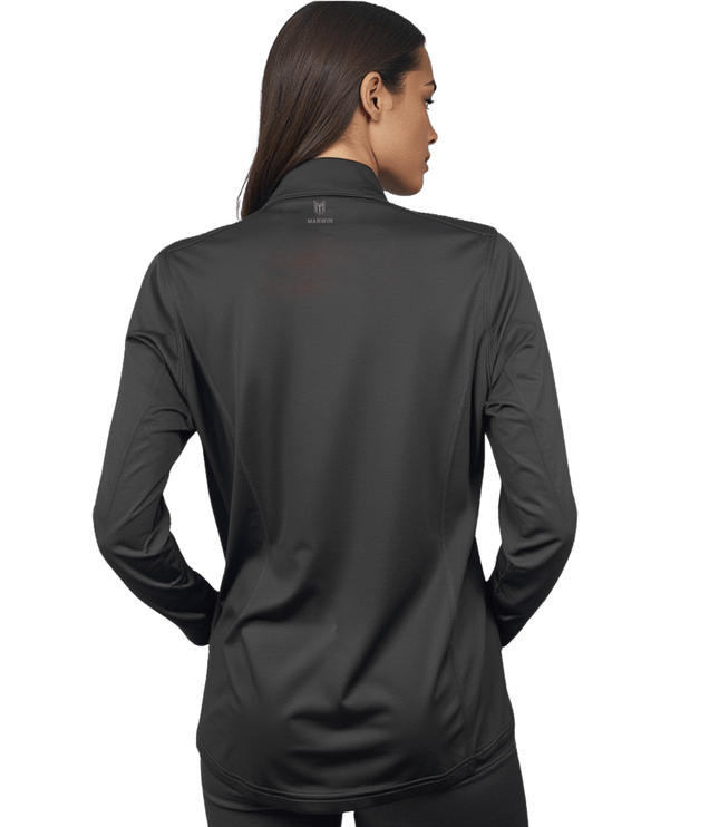Marwin Sports Mopar Quarter Zip Women's Pullover - Black - Marwin Sports