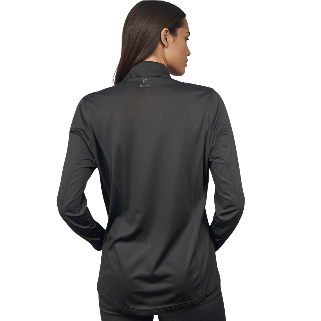 Marwin Sports Mopar Quarter Zip Women's Pullover - Black - Marwin Sports