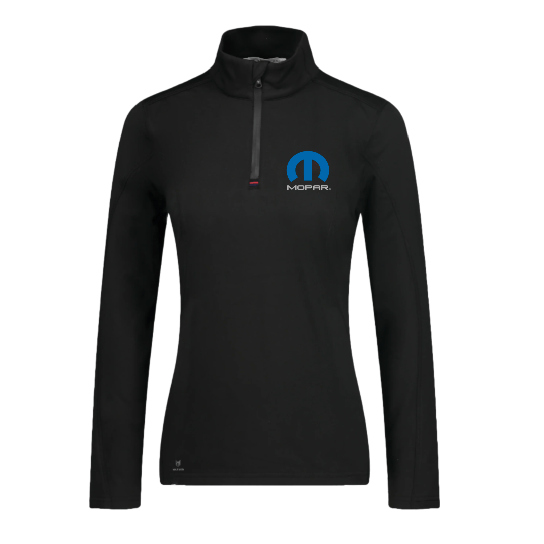 Marwin Sports Mopar Quarter Zip Women's Pullover - Black - Marwin Sports