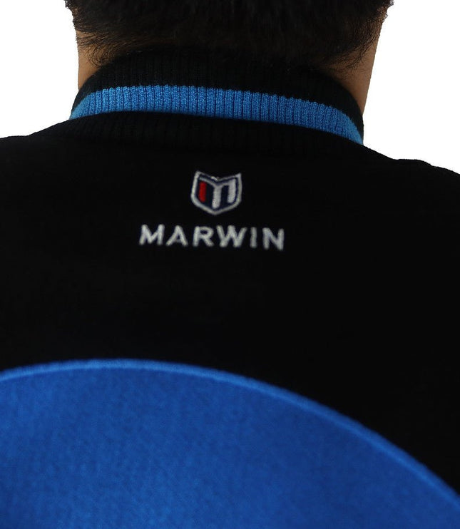 Marwin Sports Mopar Rib Letterman Men's Jacket - Black/Blue - Marwin Sports