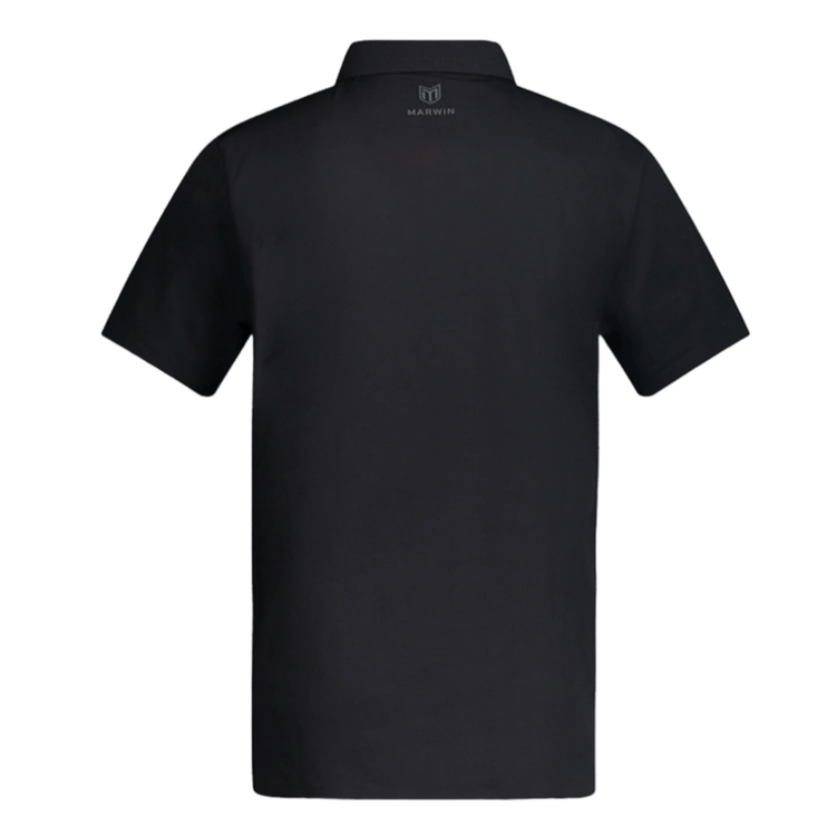 Marwin Sports Mopar Seamless Button Men's Polo - Black - Marwin Sports