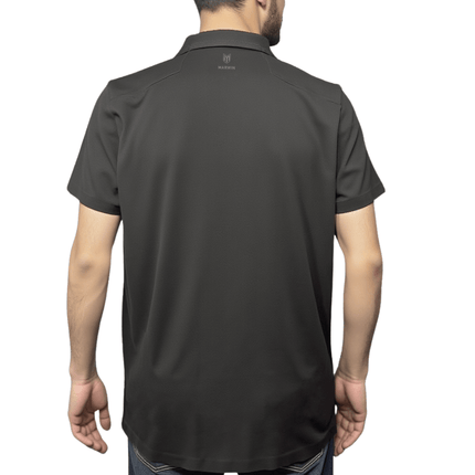 Marwin Sports Mopar Seamless Button Men's Polo - Black - Marwin Sports