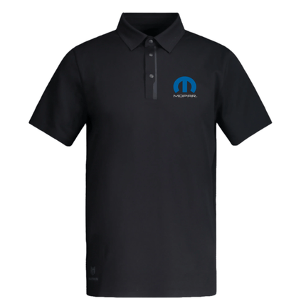 Marwin Sports Mopar Seamless Button Men's Polo - Black - Marwin Sports