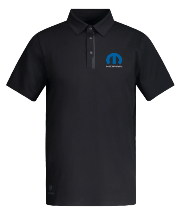 Marwin Sports Mopar Seamless Button Men's Polo - Black - Marwin Sports