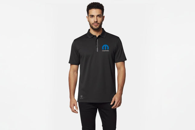 Marwin Sports Mopar Seamless Button Men's Polo - Black - Marwin Sports