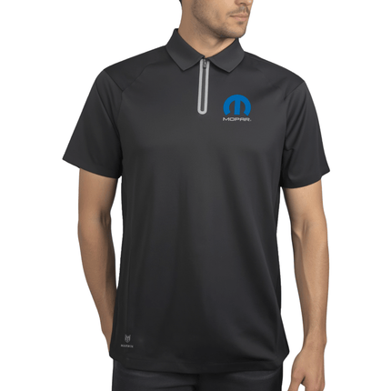 Marwin Sports Mopar Seamless Zipper Men's Polo - Black - Marwin Sports
