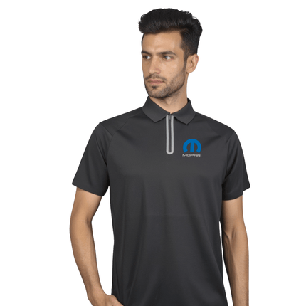 Marwin Sports Mopar Seamless Zipper Men's Polo - Black - Marwin Sports