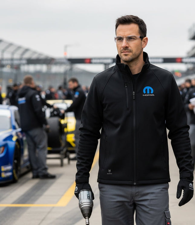 Marwin Sports Mopar Softshell Men's Jacket - Black - Marwin Sports