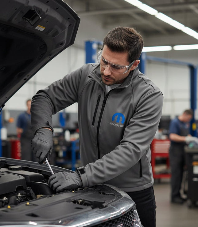 Marwin Sports Mopar Softshell Men's Jacket - Grey/Black - Marwin Sports