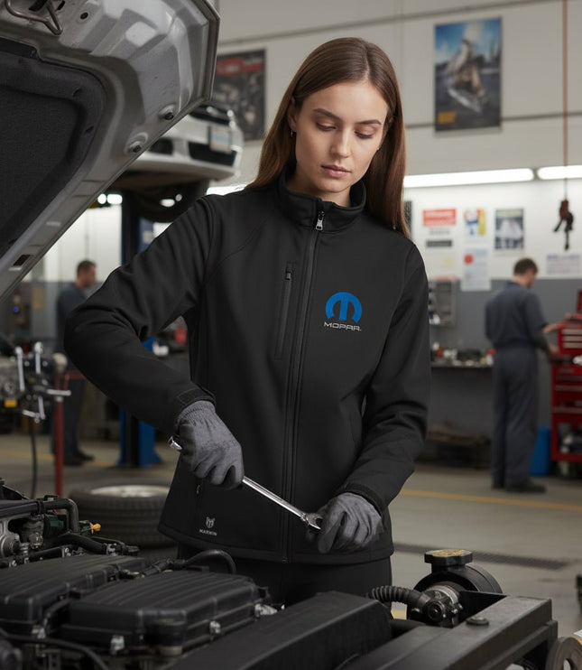 Marwin Sports Mopar Softshell Women's Jacket - Black - Marwin Sports