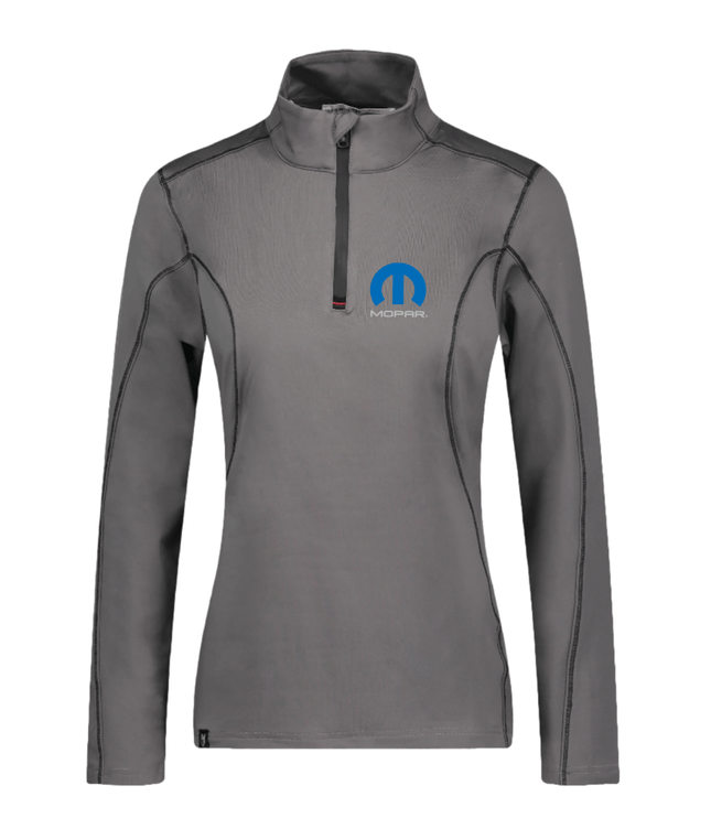 Marwin Sports Mopar Women's Quarter Zip Pullover - Grey/Black - Marwin Sports