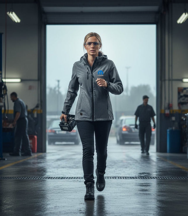 Marwin Sports Mopar Women's Rain Jacket - Grey/Black - Marwin Sports