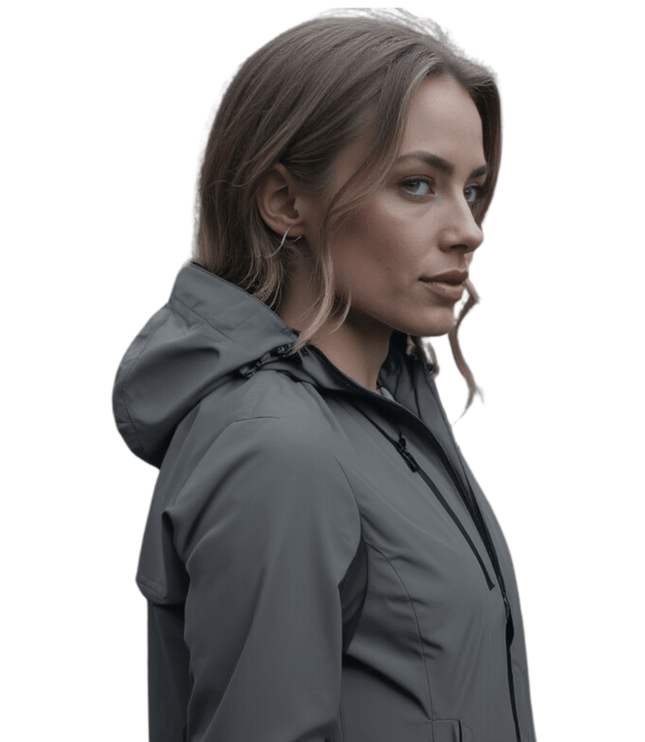 Marwin Sports Mopar Women's Rain Jacket - Grey/Black - Marwin Sports