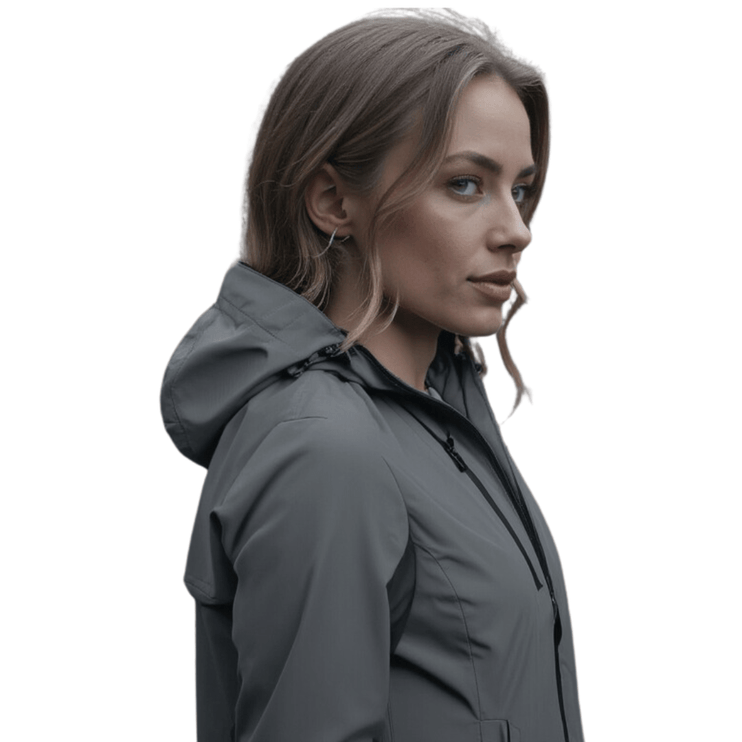 Marwin Sports Mopar Women's Rain Jacket - Grey/Black - Marwin Sports