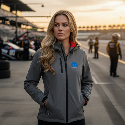 Marwin Sports Mopar Women's Rain Jacket - Grey/Black - Marwin Sports