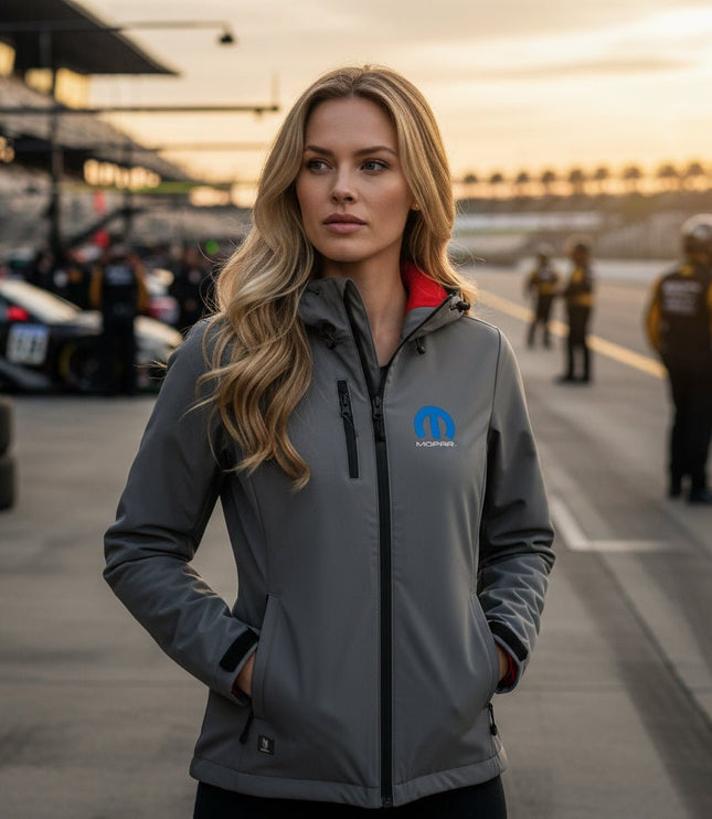 Marwin Sports Mopar Women's Rain Jacket - Grey/Black - Marwin Sports