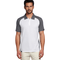 Marwin Sports Poly Button Men's Polo - White/Grey/Black - Marwin Sports