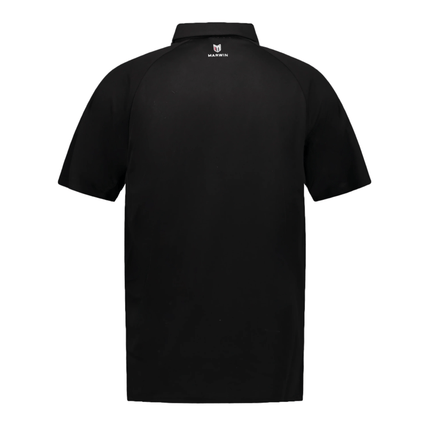Marwin Sports Poly Zipper Women's Polo - Black - Marwin Sports