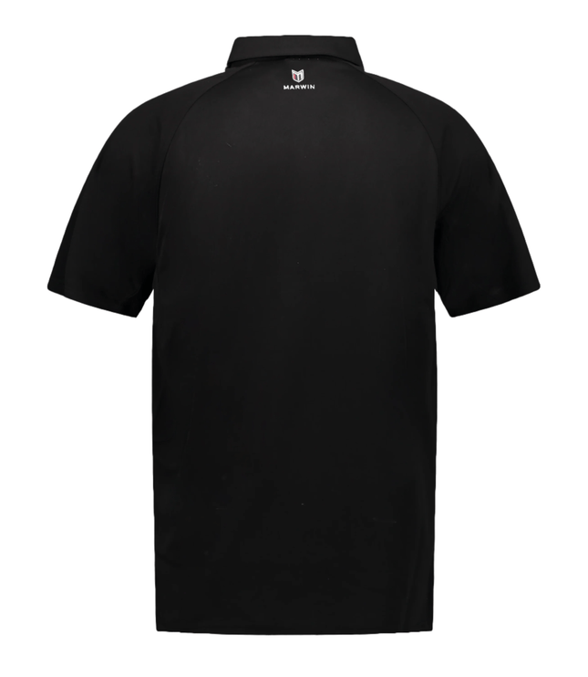 Marwin Sports Poly Zipper Women's Polo - Black - Marwin Sports