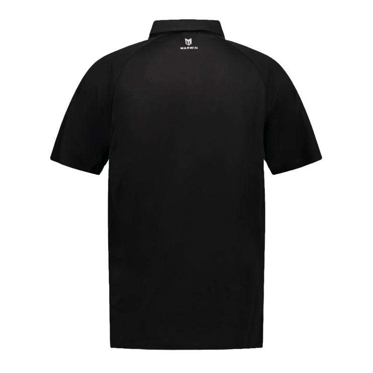 Marwin Sports Poly Zipper Women's Polo - Black - Marwin Sports