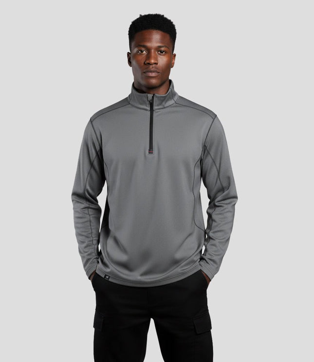 Marwin Sports Quarter Zip Men's Pullover - Grey - Marwin Sports