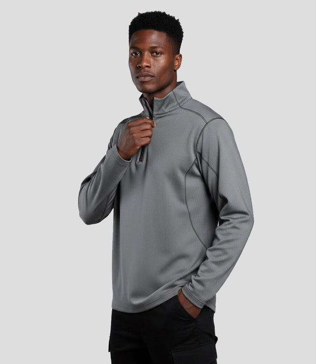 Marwin Sports Quarter Zip Men's Pullover - Grey - Marwin Sports