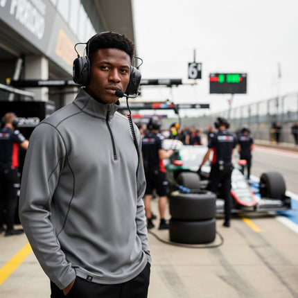 Marwin Sports Quarter Zip Men's Pullover - Grey - Marwin Sports