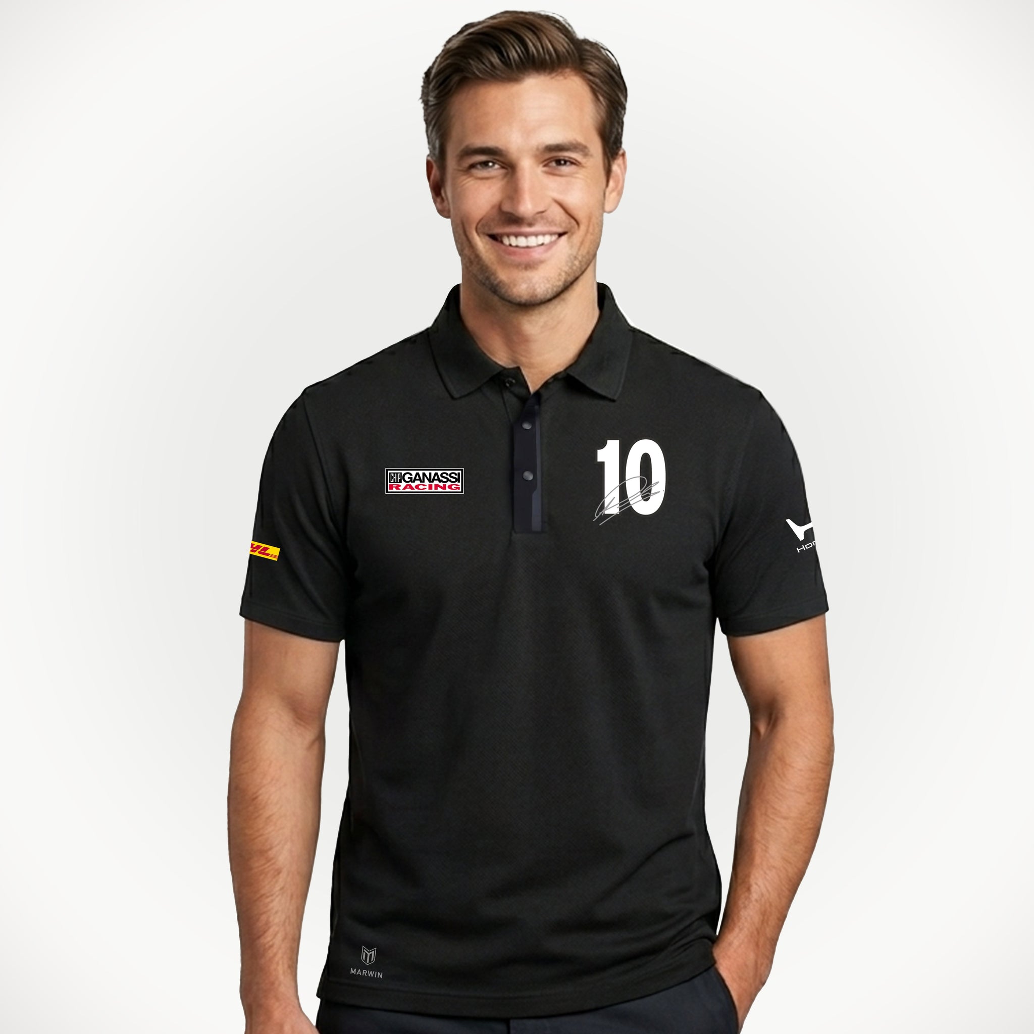 Men’s Timeless Button Polo – Official Alex Palou CGR Fanwear - Marwin Sports