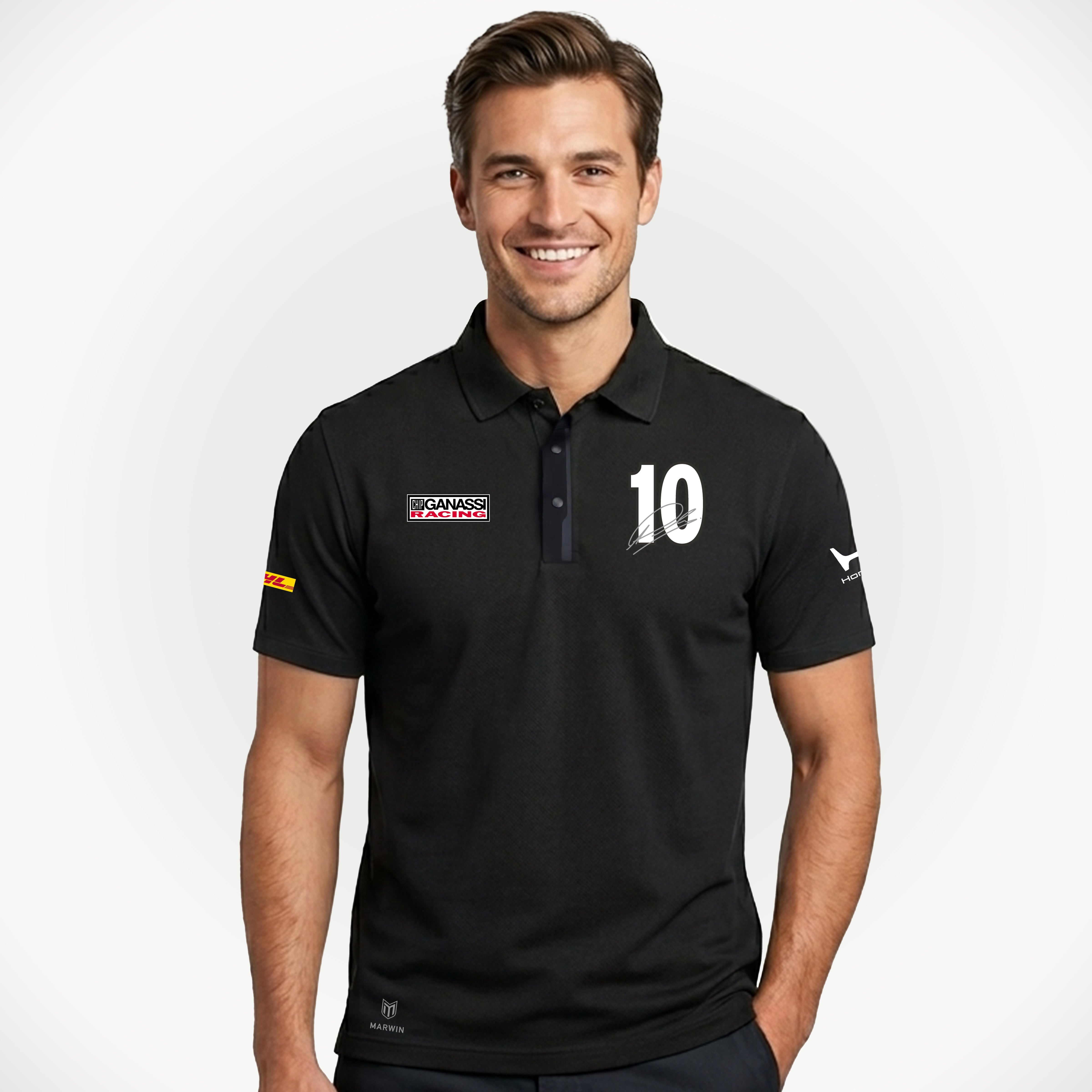 Men’s Timeless Button Polo – Official Alex Palou CGR Fanwear - Marwin Sports
