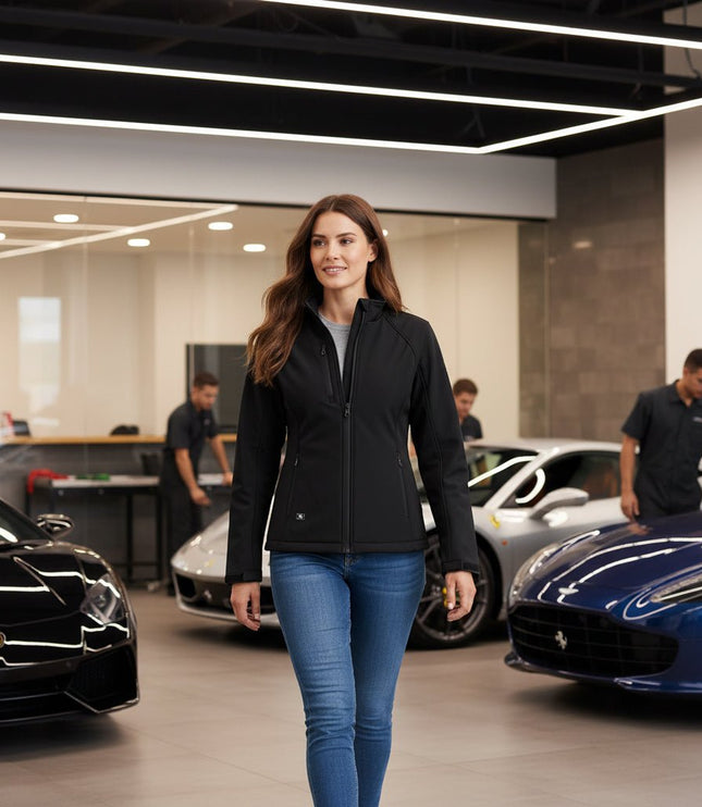 Monarch Women's Softshell Jacket - Black - Marwin Sports