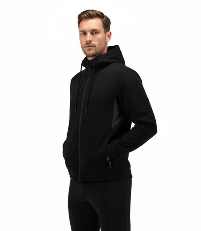 Regional Men's Full Zip Hoodie - Black/Grey - Marwin Sports
