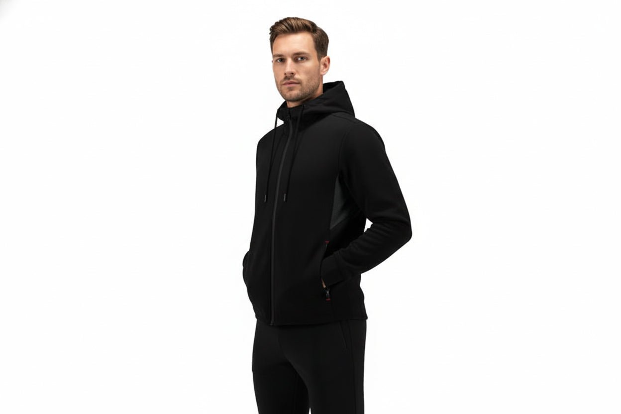 Regional Men's Full Zip Hoodie - Black/Grey - Marwin Sports