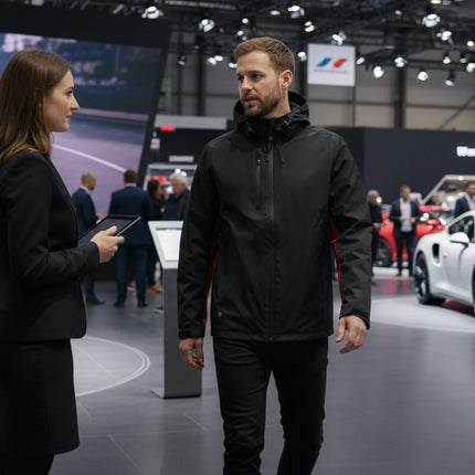 Revolver Men's Rain Jacket - Black/Red - Marwin Sports