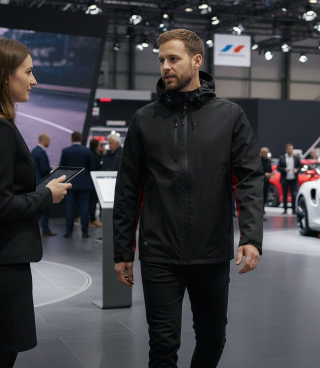 Revolver Men's Rain Jacket - Black/Red - Marwin Sports