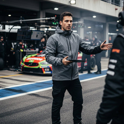 Revolver Men's Rain Jacket - Grey/Black - Marwin Sports