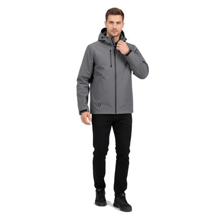 Revolver Men's Rain Jacket - Grey/Black - Marwin Sports