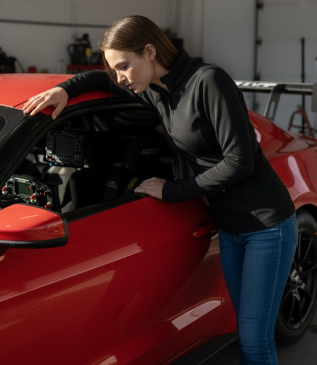 Rova Women's Quarter Zip Pullover - Black - Marwin Sports