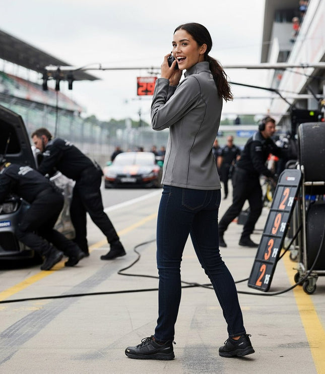 Rova Women's Quarter Zip Pullover - Grey/Black - Marwin Sports