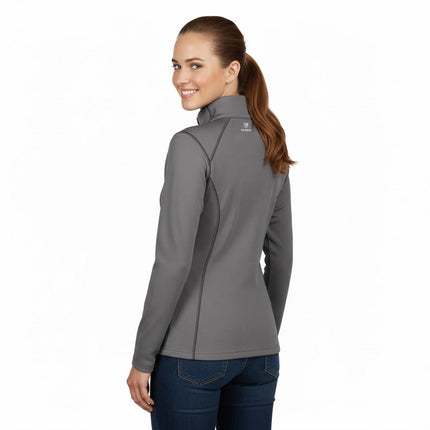 Rova Women's Quarter Zip Pullover - Grey/Black - Marwin Sports