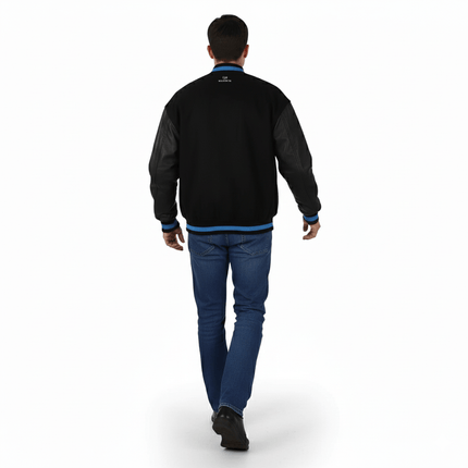Teton Varsity Letterman Men's Jacket - Black/Blue - Marwin Sports